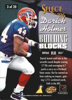 1996 Select - Building Blocks #3 Darick Holmes Back