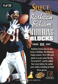 1996 Select - Building Blocks #4 Rashaan Salaam Back