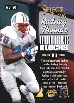 1996 Select - Building Blocks #6 Rodney Thomas Back