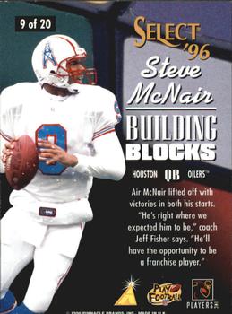 1996 Select - Building Blocks #9 Steve McNair Back