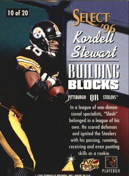 1996 Select - Building Blocks #10 Kordell Stewart Back