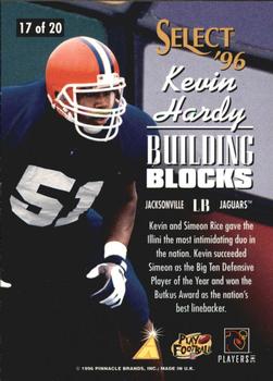 1996 Select - Building Blocks #17 Kevin Hardy Back