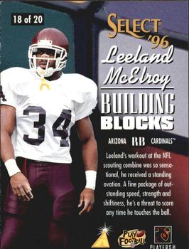 1996 Select - Building Blocks #18 Leeland McElroy Back