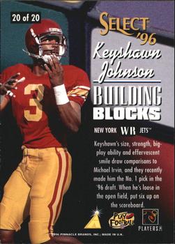 1996 Select - Building Blocks #20 Keyshawn Johnson Back