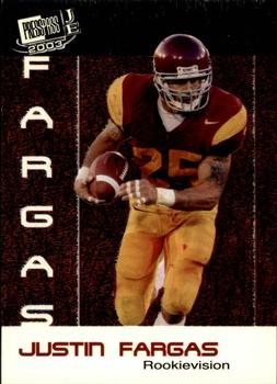 2003 Press Pass JE - Rookie Vision #RV2 Justin Fargas Front