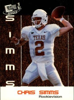 2003 Press Pass JE - Rookie Vision #RV11 Chris Simms Front