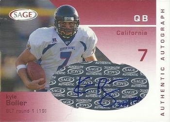 2003 SAGE - Autographs Red #A7 Kyle Boller Front