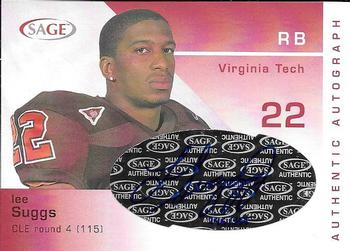 2003 SAGE - Autographs Red #A38 Lee Suggs Front