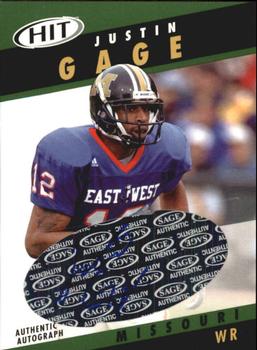 2003 SAGE HIT - Autographs Emerald #A12 Justin Gage Front