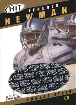 2003 SAGE HIT - Autographs Gold #A4 Terence Newman Front