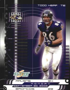 2003 Score - Monday Night Heroes #MN-4 Todd Heap Front