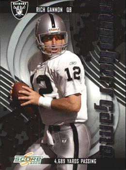 2003 Score - Numbers Game #NG-1 Rich Gannon Front