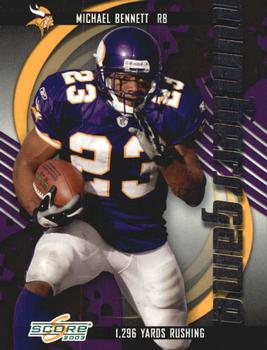 2003 Score - Numbers Game #NG-19 Michael Bennett Front