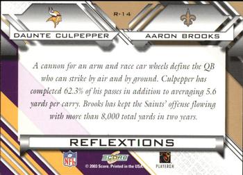 2003 Score - Reflextions #R-14 Daunte Culpepper / Aaron Brooks Back