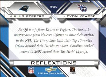2003 Score - Reflextions #R-20 Julius Peppers / Jevon Kearse Back