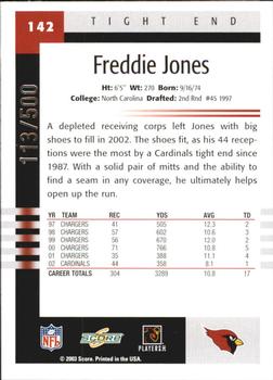 2003 Score - Scorecard #142 Freddie Jones Back