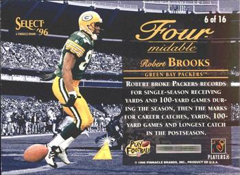 1996 Select - Four-midable #6 Robert Brooks Back