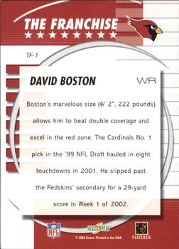 2003 Score - The Franchise #TF-1 David Boston Back