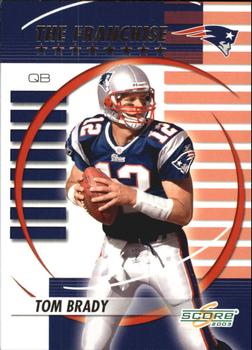 2003 Score - The Franchise #TF-19 Tom Brady Front