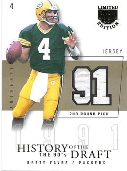 2003 SkyBox LE - History of the Draft Jerseys Gold Proofs #HD-BF Brett Favre Front