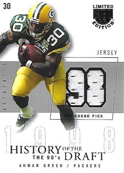 2003 SkyBox LE - History of the Draft Jerseys Silver Proofs #HD-AG Ahman Green Front