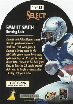 1996 Select - Prime Cut #1 Emmitt Smith Back