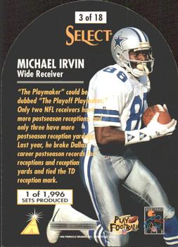 1996 Select - Prime Cut #3 Michael Irvin Back