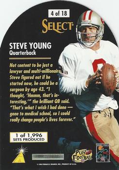 1996 Select - Prime Cut #4 Steve Young Back