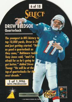 1996 Select - Prime Cut #6 Drew Bledsoe Back