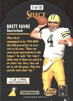 1996 Select - Prime Cut #7 Brett Favre Back