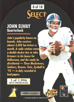 1996 Select - Prime Cut #8 John Elway Back