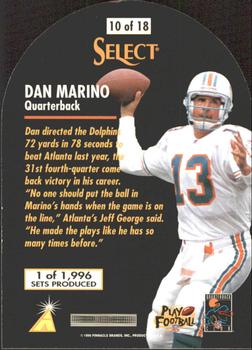 1996 Select - Prime Cut #10 Dan Marino Back