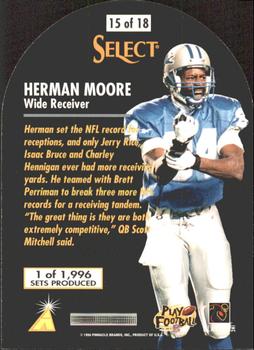 1996 Select - Prime Cut #15 Herman Moore Back
