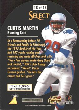 1996 Select - Prime Cut #18 Curtis Martin Back
