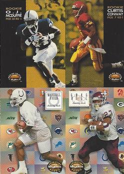 1996 SkyBox Premium #232 O.J. McDuffie / Curtis Conway / Marshall Faulk / Greg Hill Front