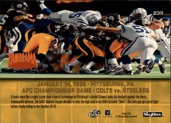1996 SkyBox Premium #239 AFC Championship Game: Colts vs. Steelers Back