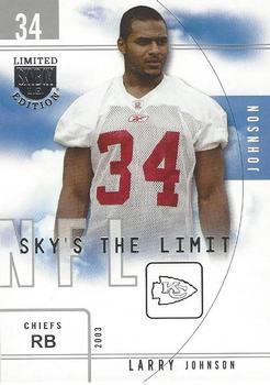 2003 SkyBox LE - Sky's the Limit #15 SL Larry Johnson Front