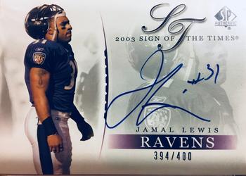 2003 SP Authentic - Sign of the Times #JL Jamal Lewis Front