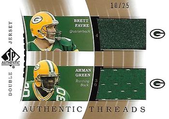 2003 SP Authentic - Authentic Threads Double Gold #DJC-BF/AG Brett Favre / Ahman Green Front