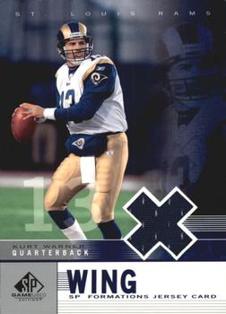 2003 SP Game Used - Formations Wing #F1-KW Kurt Warner Front