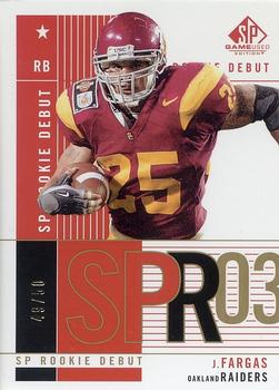 2003 SP Game Used - Gold Rookies #109 Justin Fargas Front