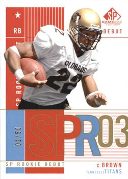2003 SP Game Used - Gold Rookies #110 Chris Brown Front