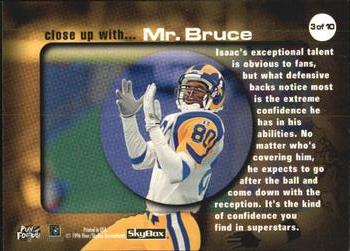 1996 SkyBox Premium - Close-Ups #3 Isaac Bruce Back