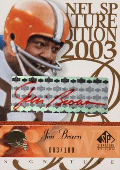 2003 SP Signature Edition - Autographs Red Ink #JB Jim Brown Front