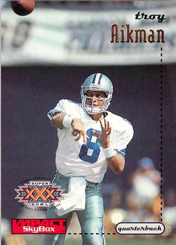 1996 SkyBox Impact #33 Troy Aikman Front