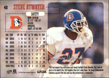1996 SkyBox Impact #40 Steve Atwater Back