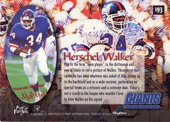 1996 SkyBox Impact #193 Herschel Walker Back