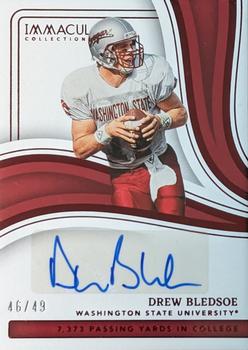 2023 Panini Immaculate Collection Collegiate - College Greats Signatures Ruby #CGS-DB Drew Bledsoe Front