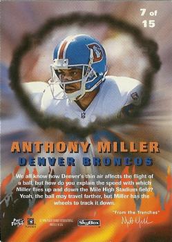 1996 SkyBox Impact - Excelerators #7 Anthony Miller Back