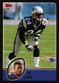 2003 Topps - Black #193 Ty Law Front